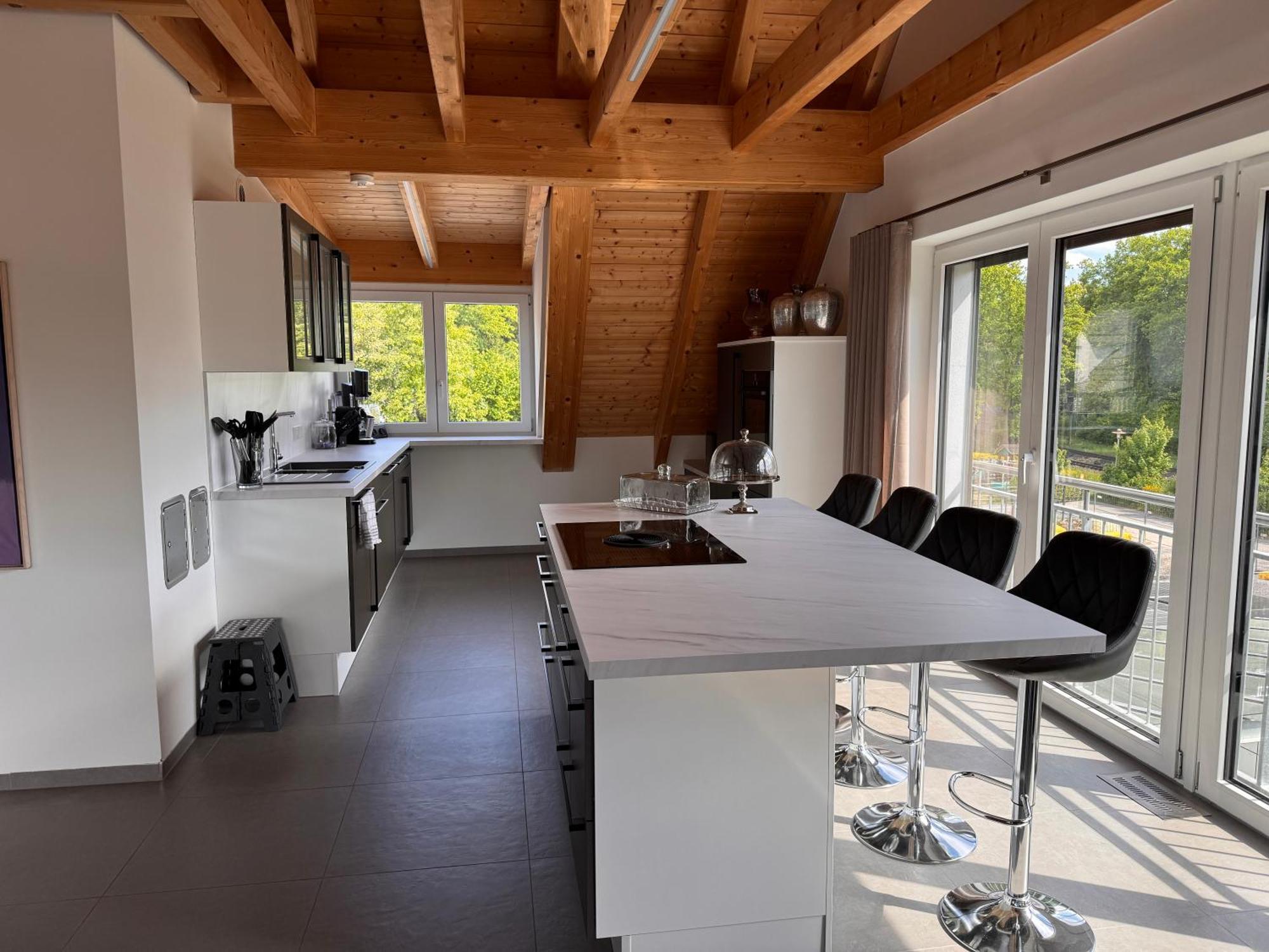 Moderne Ferienunterkunft/Wohnung Burgthann Dış mekan fotoğraf